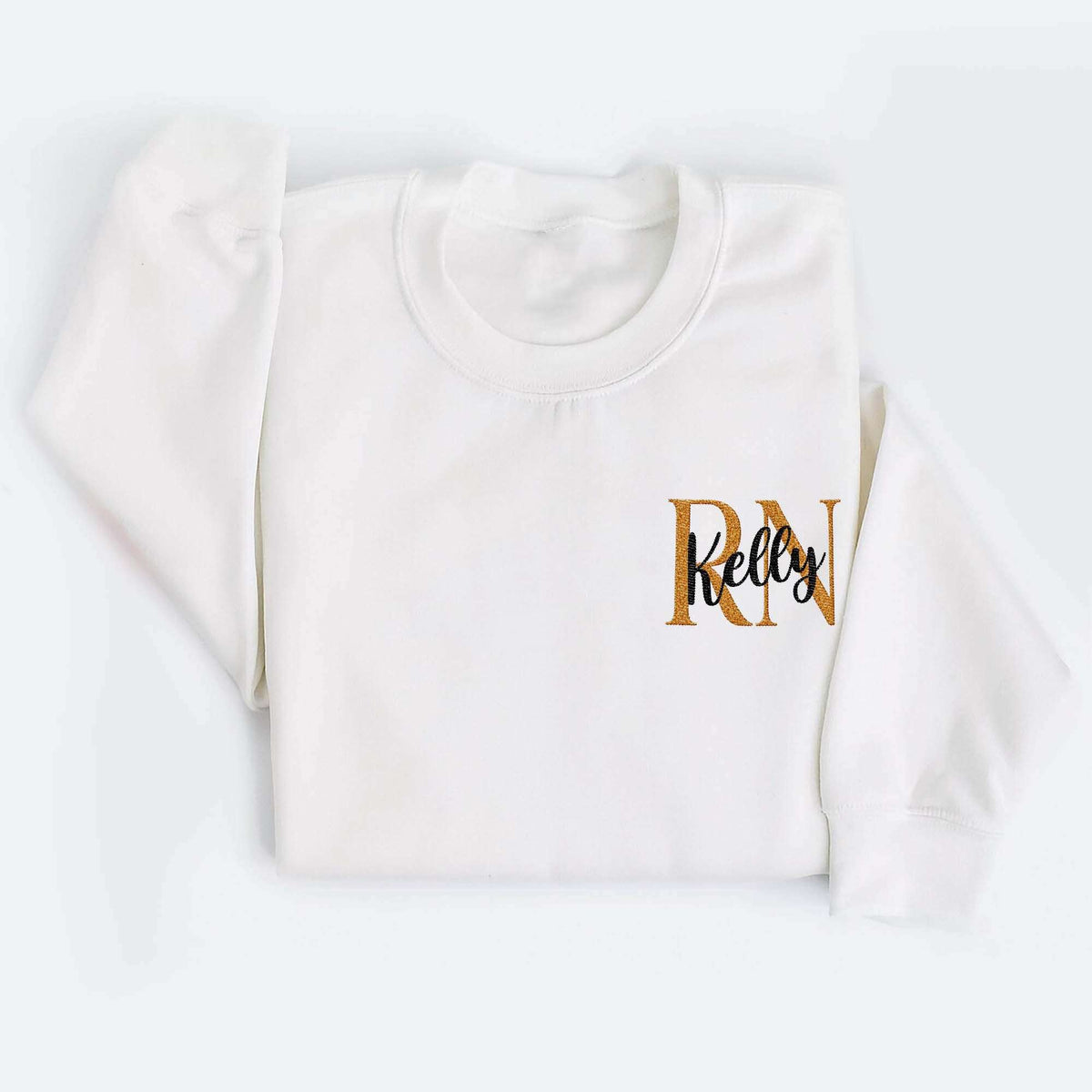 Custom Name Nurse Embroidered Sweatshirt