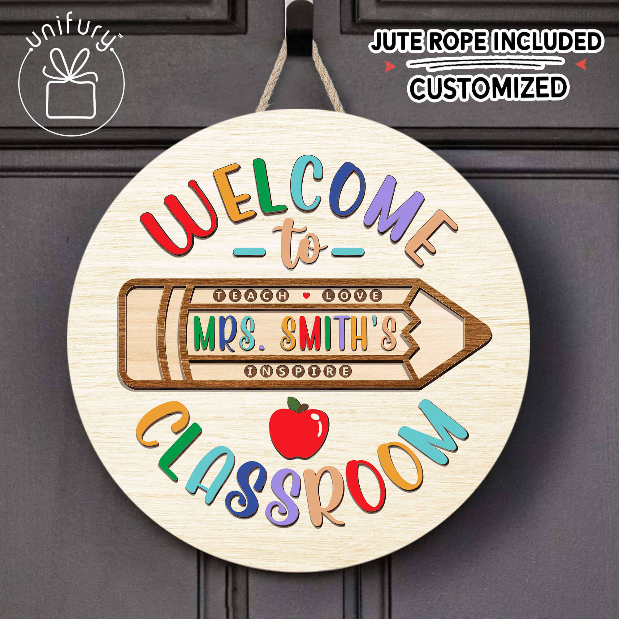 Personalized 3D Teacher Welcome To Classroom Door Sign, Special Custom -  Unifury