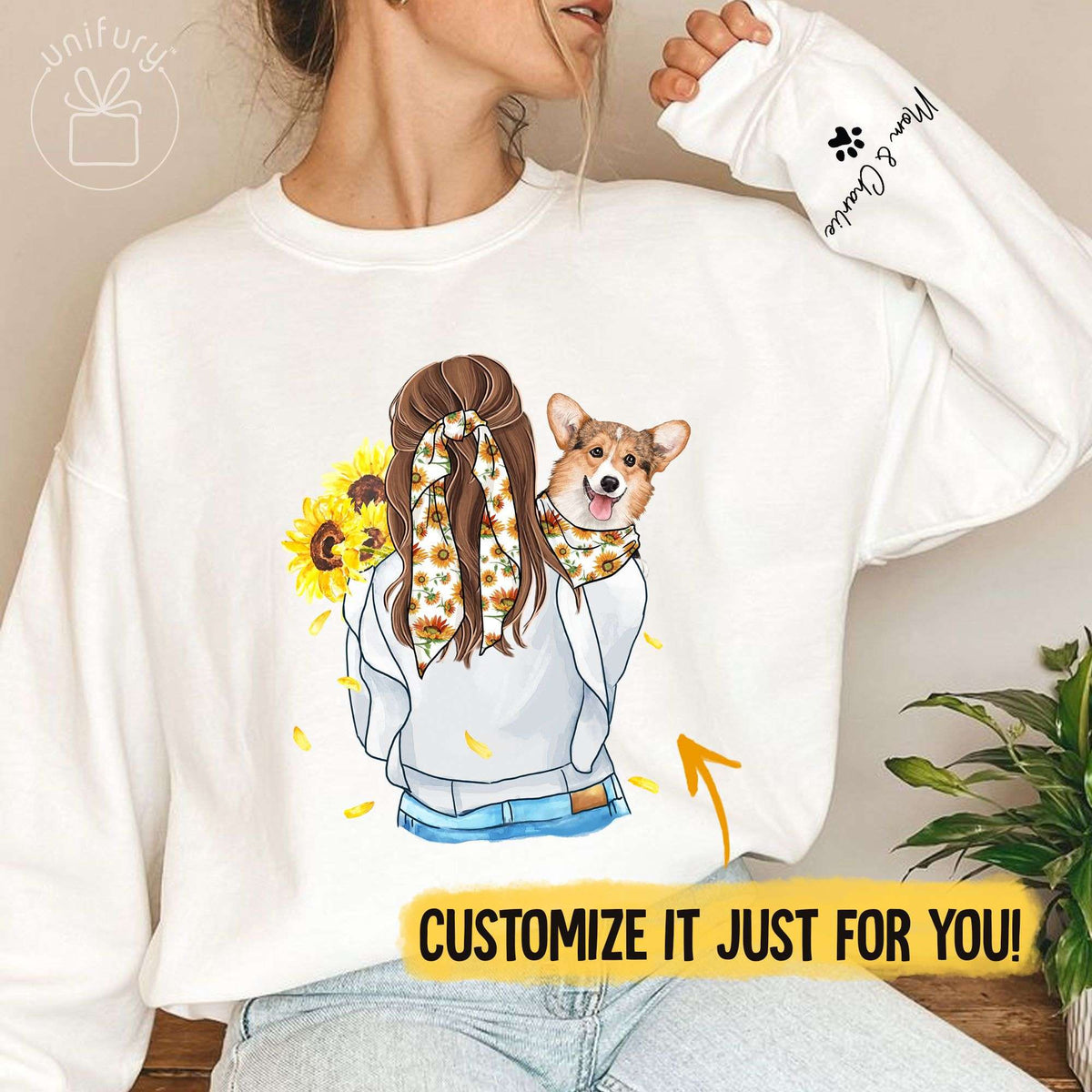 Match Clothes With My Dog Sleeve Printed Standard Sweatshirt