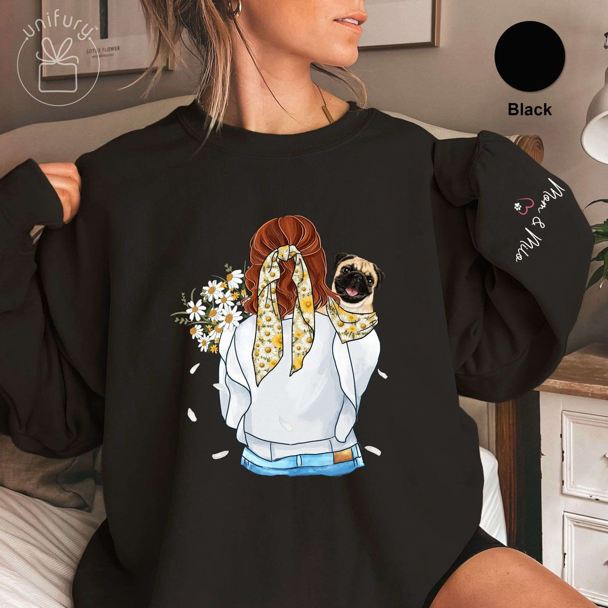 Match Clothes With My Dog Sleeve Printed Standard Sweatshirt