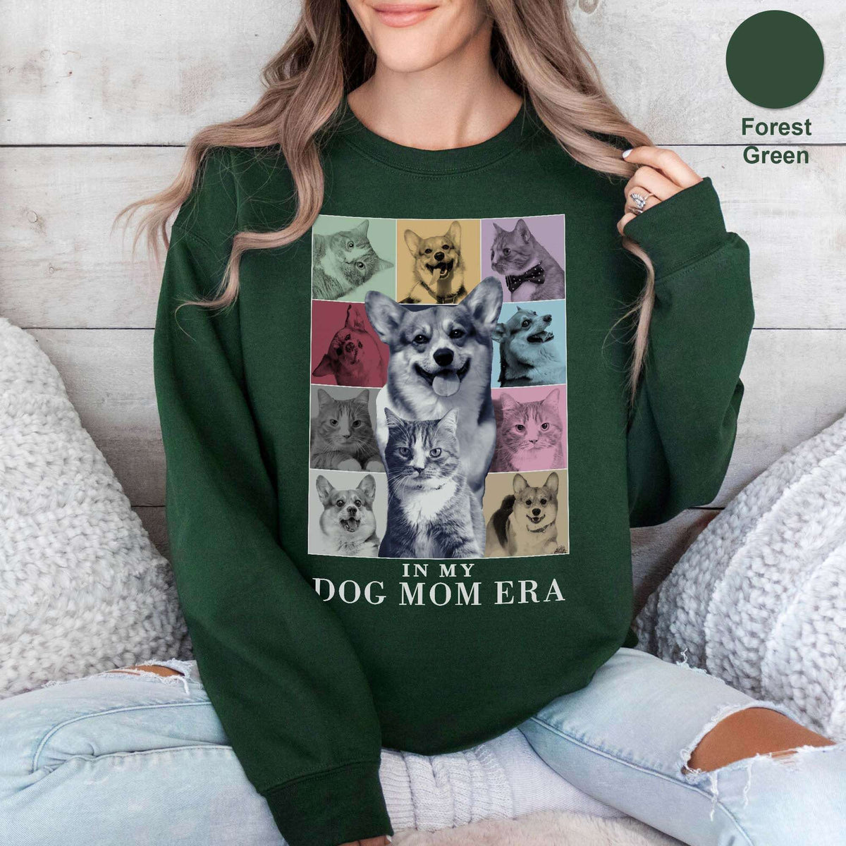 Dog&#39;s Version Tee Sleeve Printed Standard Sweatshirt