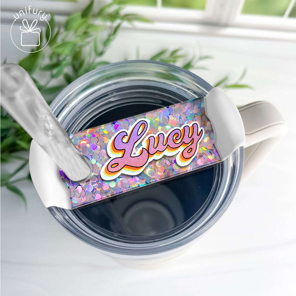 Retro Lettering Custom Name Tumbler Name Tag