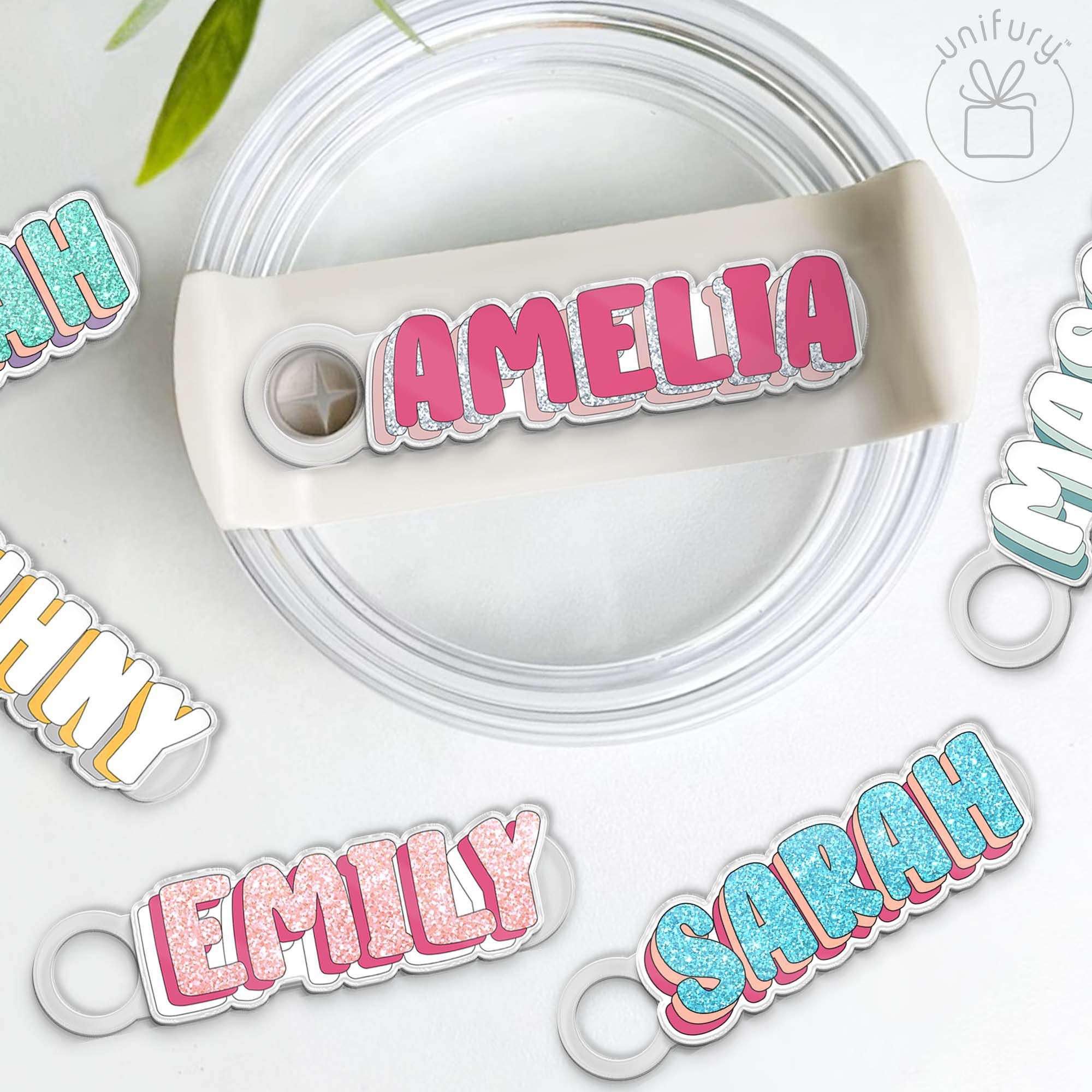  Custom Straw Topper 3D Print Personalized Name Straw