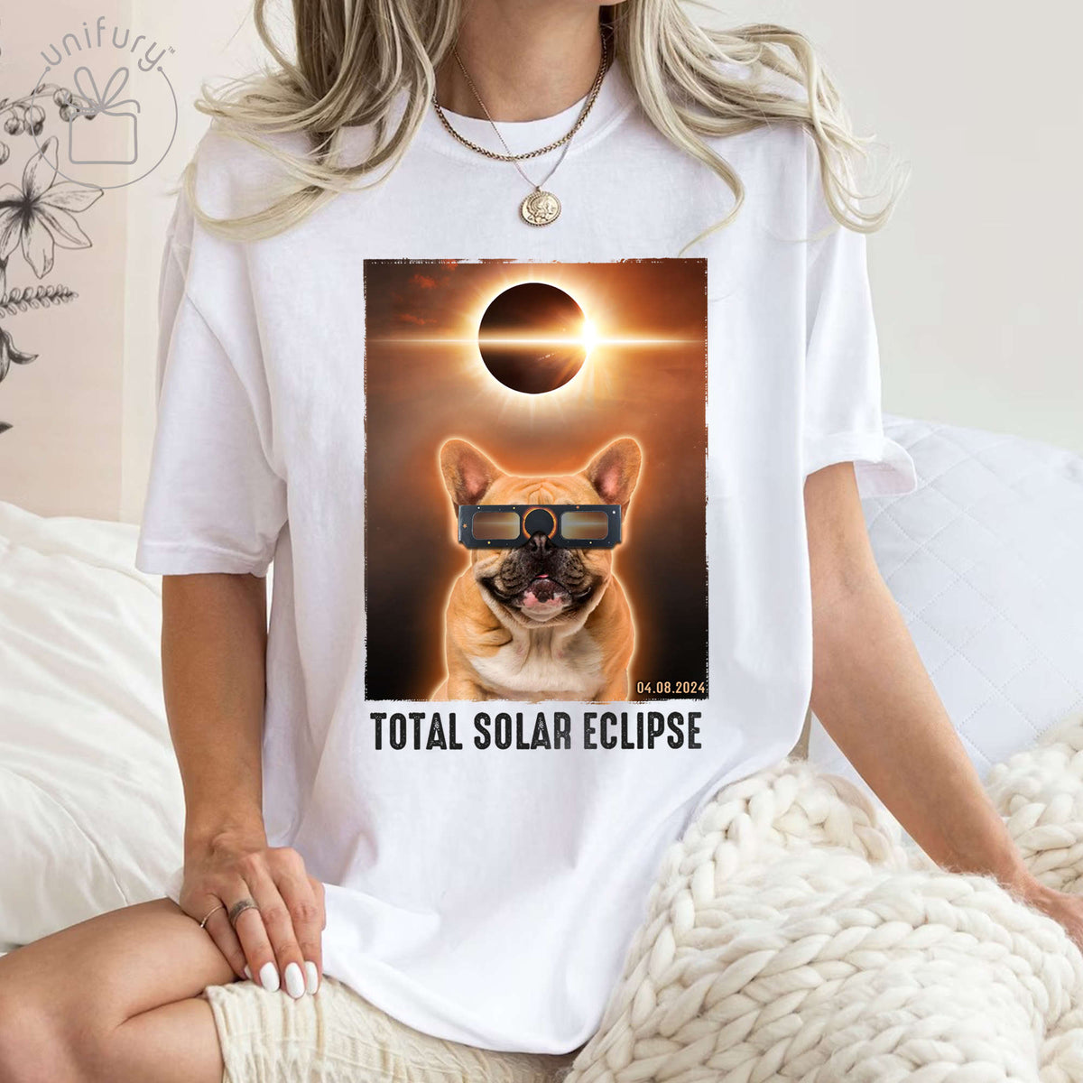 Personalized Solar Eclipse T-shirt Custom Photo For Dog Lovers