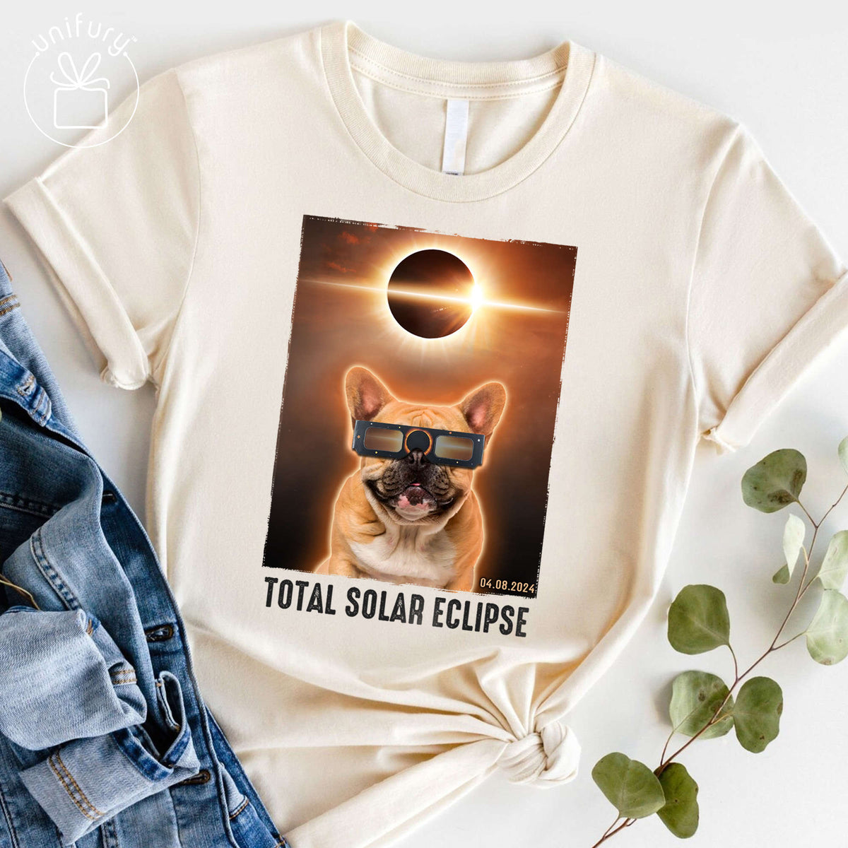 Personalized Solar Eclipse T-shirt Custom Photo For Dog Lovers