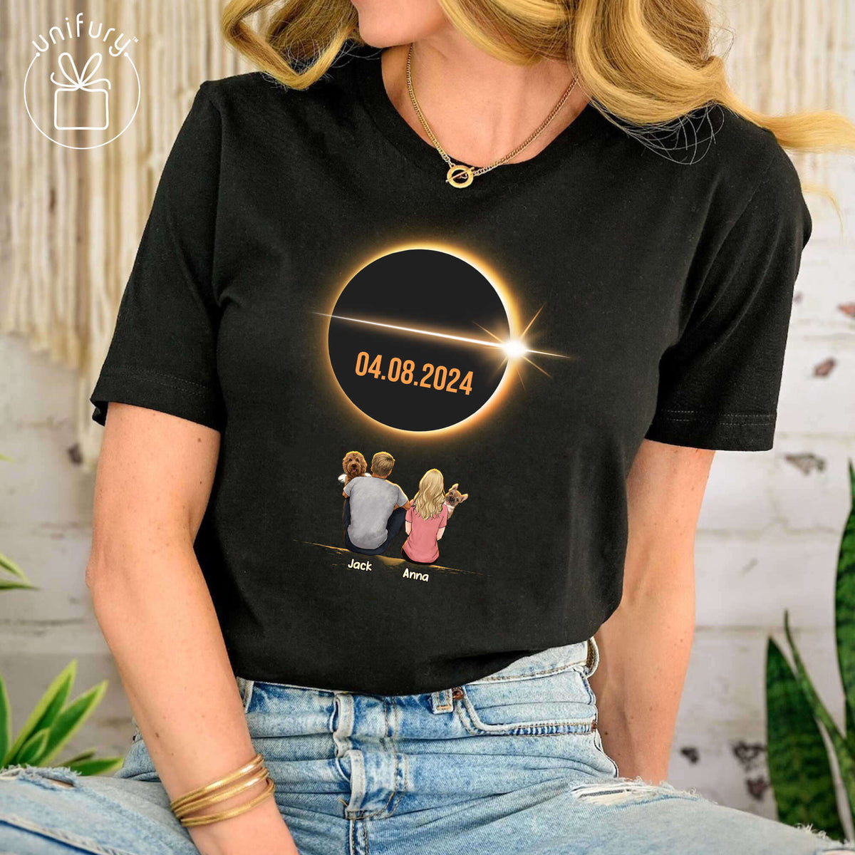 Watching Solar Eclipse T-shirt For Dog Lovers
