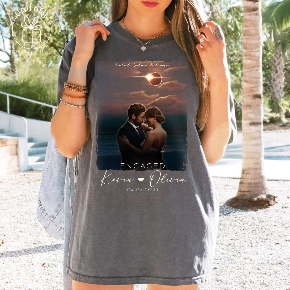 Personalized Solar Wedding Photo T-shirt