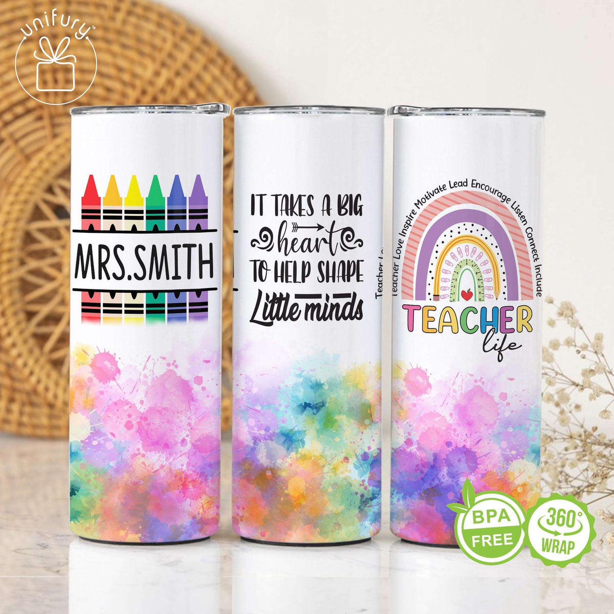 Personalized Teacher Teacher Love Teacher Life Skinny Tumbler, Custom Name Gift