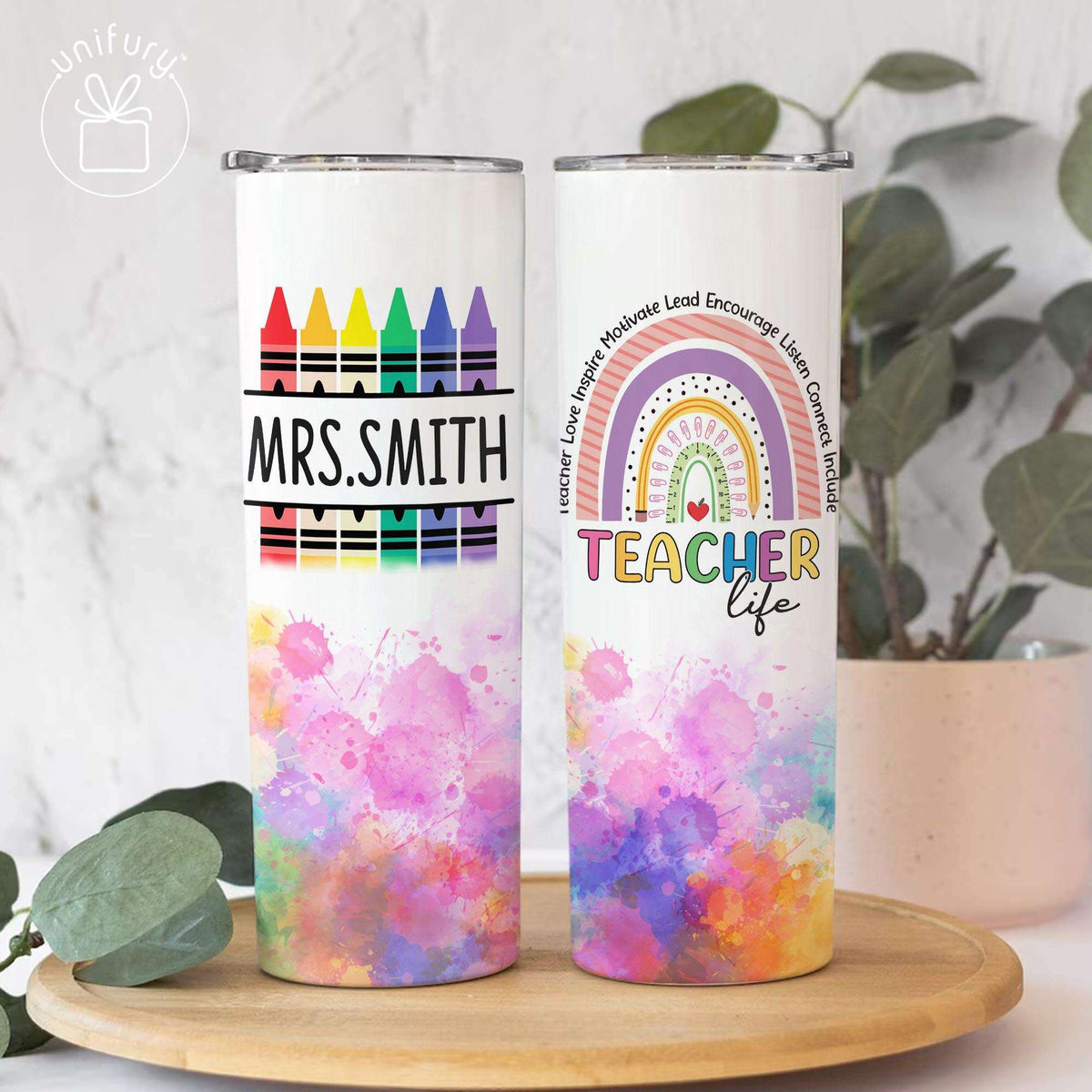 Personalized Teacher Teacher Love Teacher Life Skinny Tumbler, Custom Name Gift