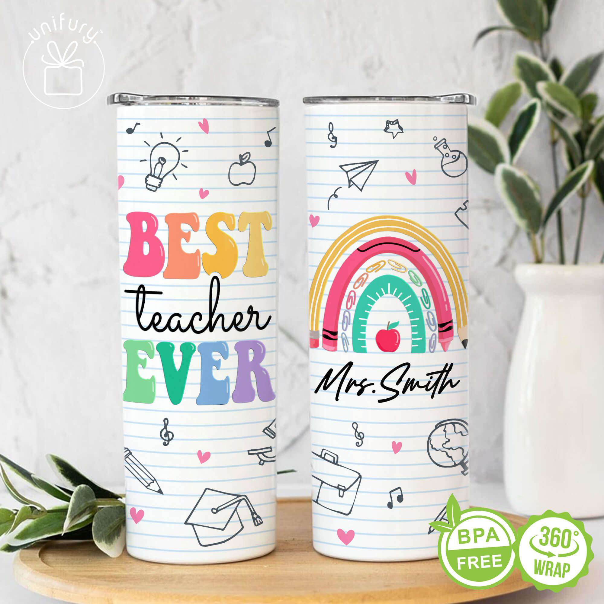 Personalized Teacher Fat Tumbler - Best Teacher Gifts For Women