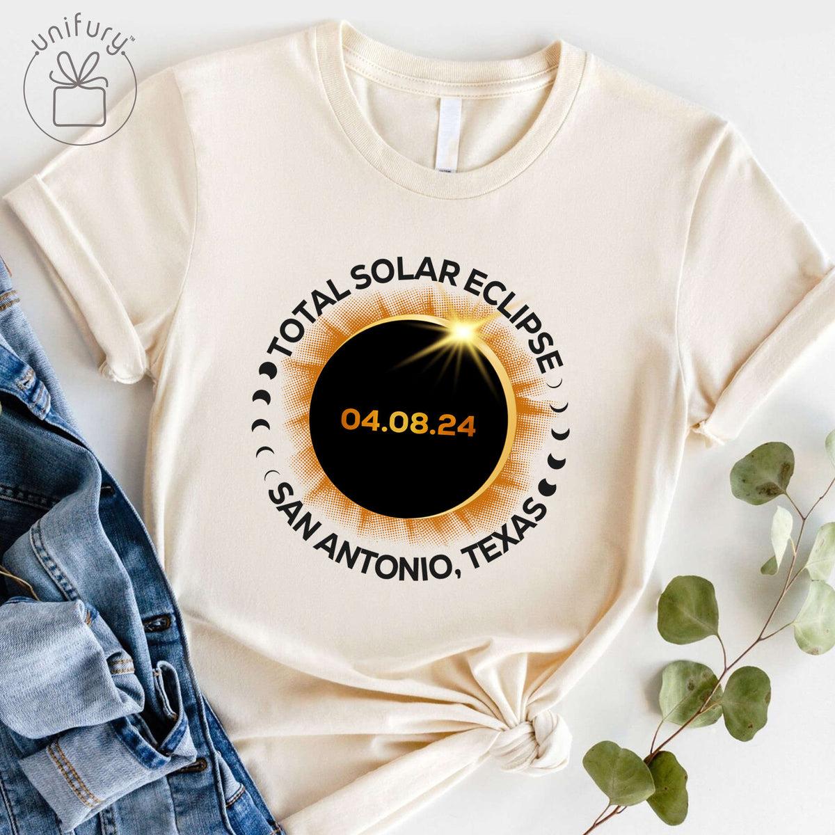 Custom City Total Solar Eclipse T-shirt