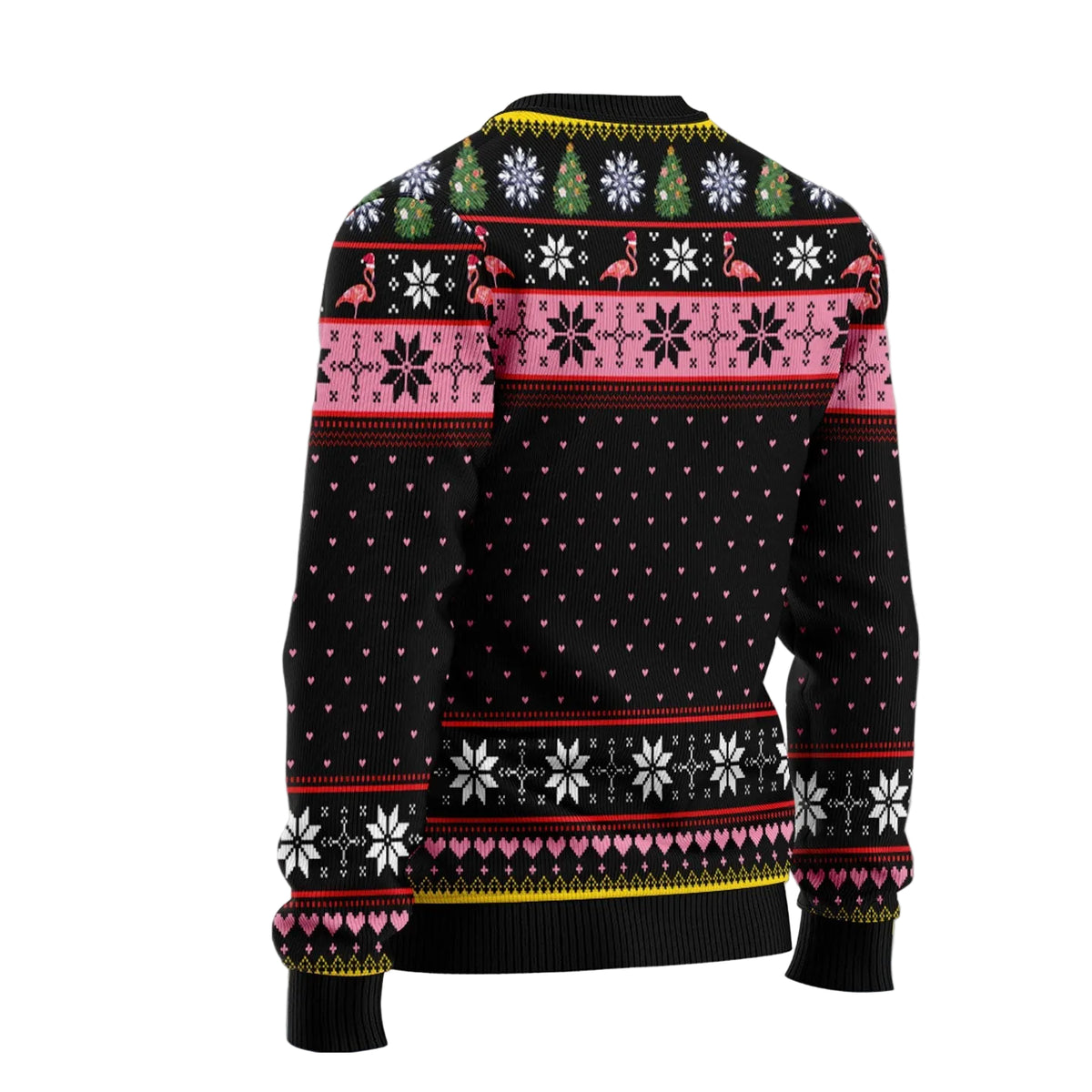 Flamingo Make Me Happy Ugly Christmas Sweater, Happy Flamingo Holiday Print, Seasonal Gift for Flamingo Lovers