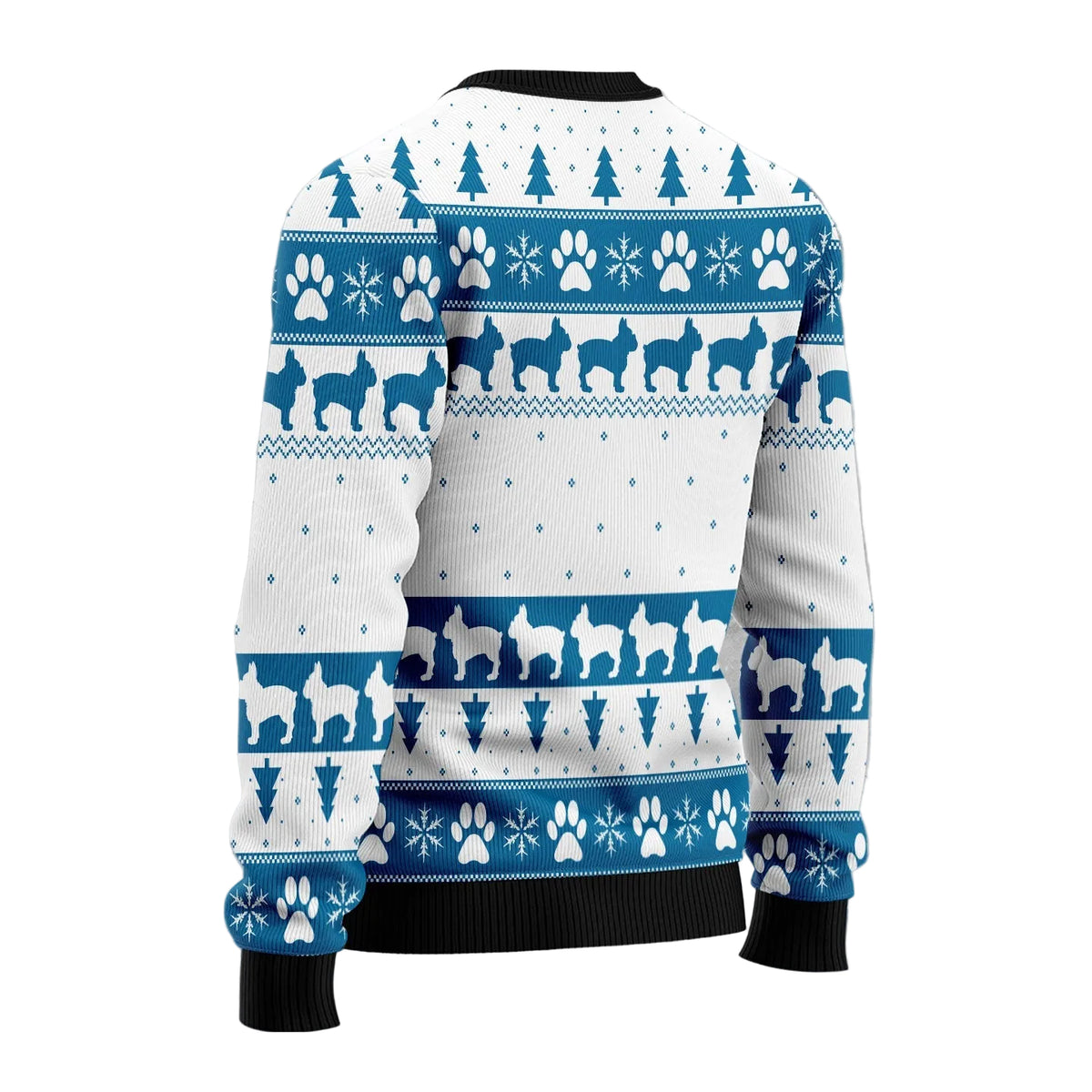 French Bulldog Christmas Greeting Ugly Christmas Sweater, Cute Frenchie Holiday Pullover for Dog Owners