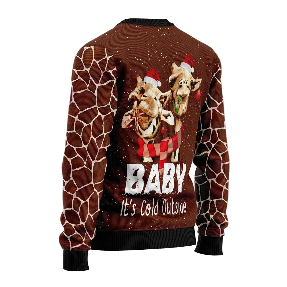 Funny Giraffe Ugly Christmas Sweater, Festive Christmas Party Outfit for Giraffe Lovers, Unisex Winter Pullover