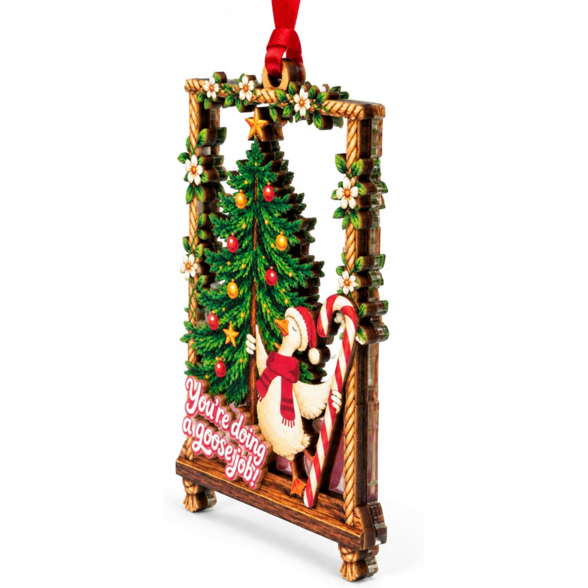 Goose Christmas Ornament 2026, Goose Christmas Ornament for Christmas Tree, Funny Silly Goose Christmas Ornament