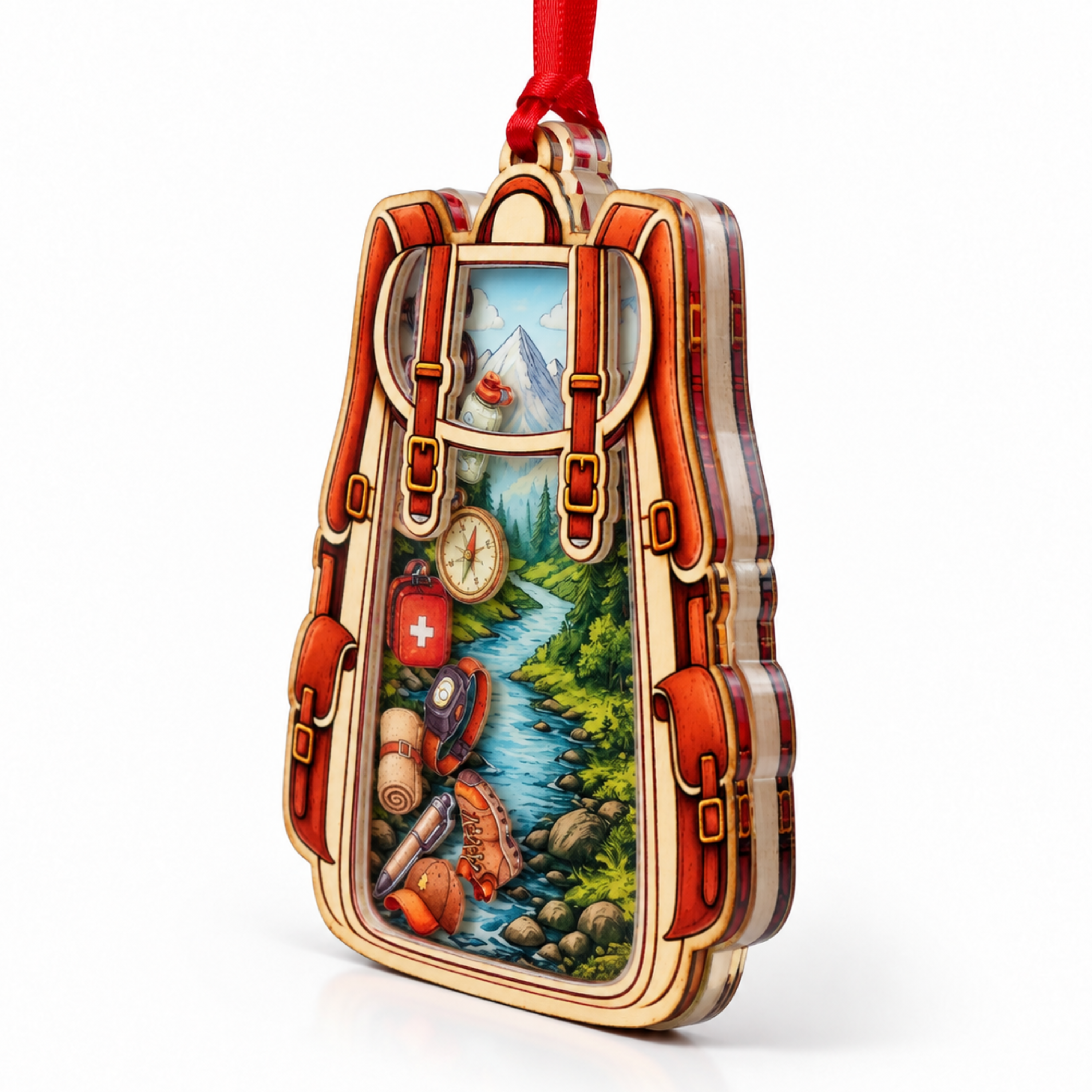 Hiking Shaker Christmas Ornament 2026, Hiking Ornaments for Christmas Tree 2026, Outdoor Adventure, Hiker Gifts