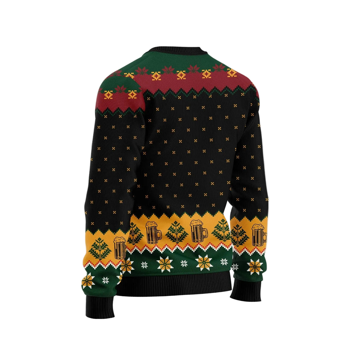 The Beer Lover Elf Ugly Christmas Sweater, Funny Christmas Elf and Beer Design, Festive Gift for Beer Enthusiasts