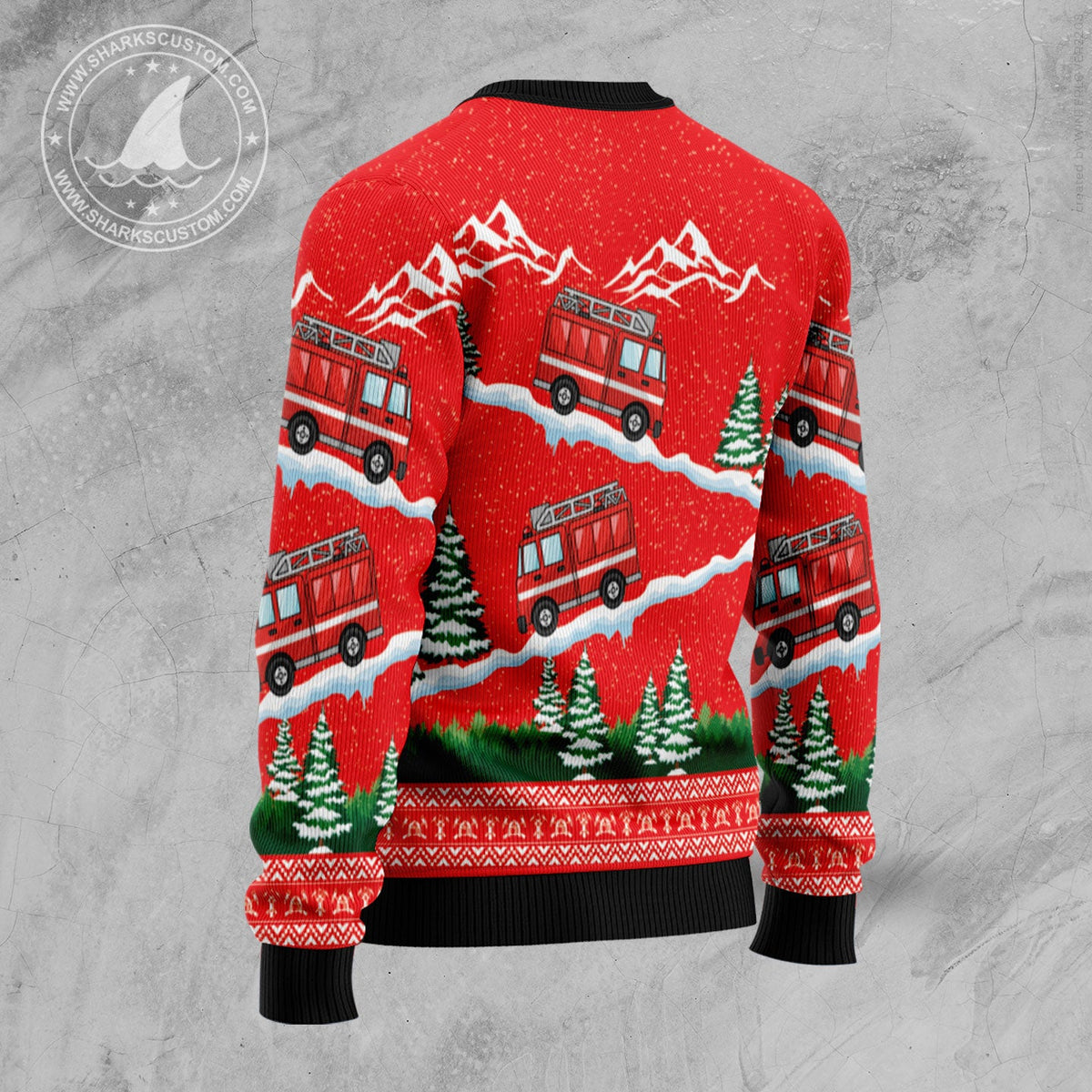 Firefighter Pride Ugly Christmas Sweater, Firefighter Hero Holiday Pullover for Firefighters and First Responders