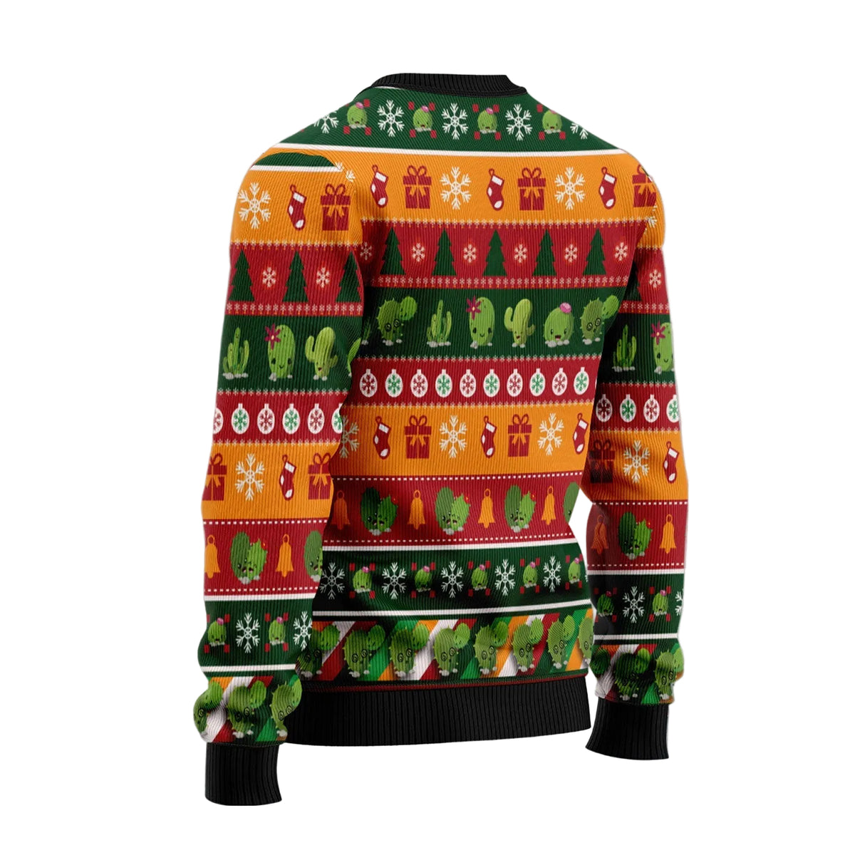 Cactus Hug Me Ugly Christmas Sweater, Funny Hug Me Cactus Holiday Print, Unisex Festive Christmas Party Outfit