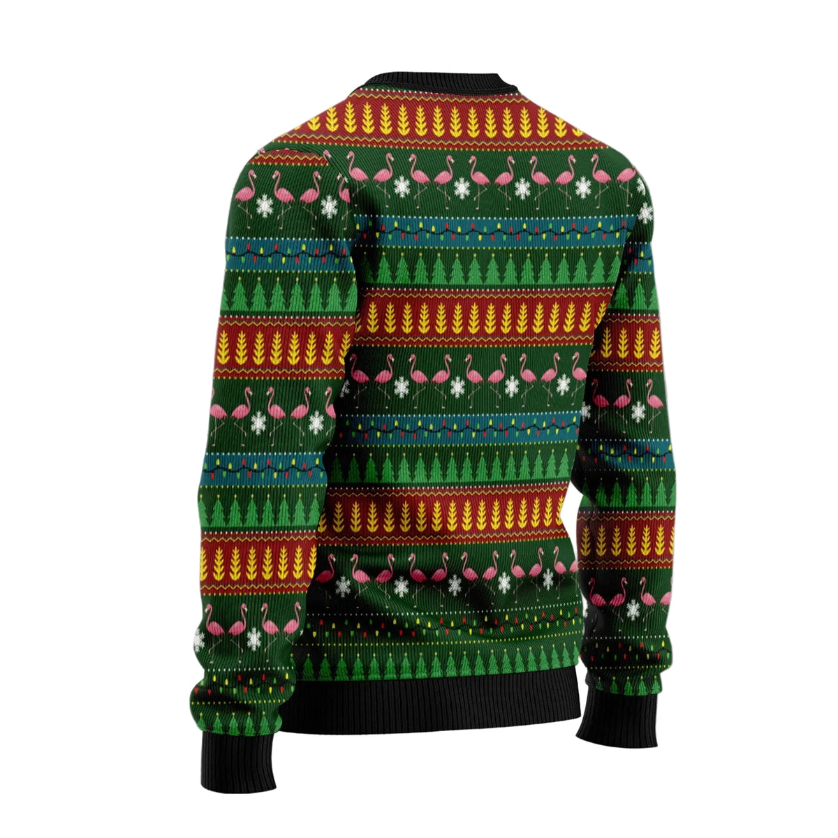 Flamingo Christmas Tree Ugly Christmas Sweater, Tropical Bird Lover Holiday Party Outfit and Festive Gift