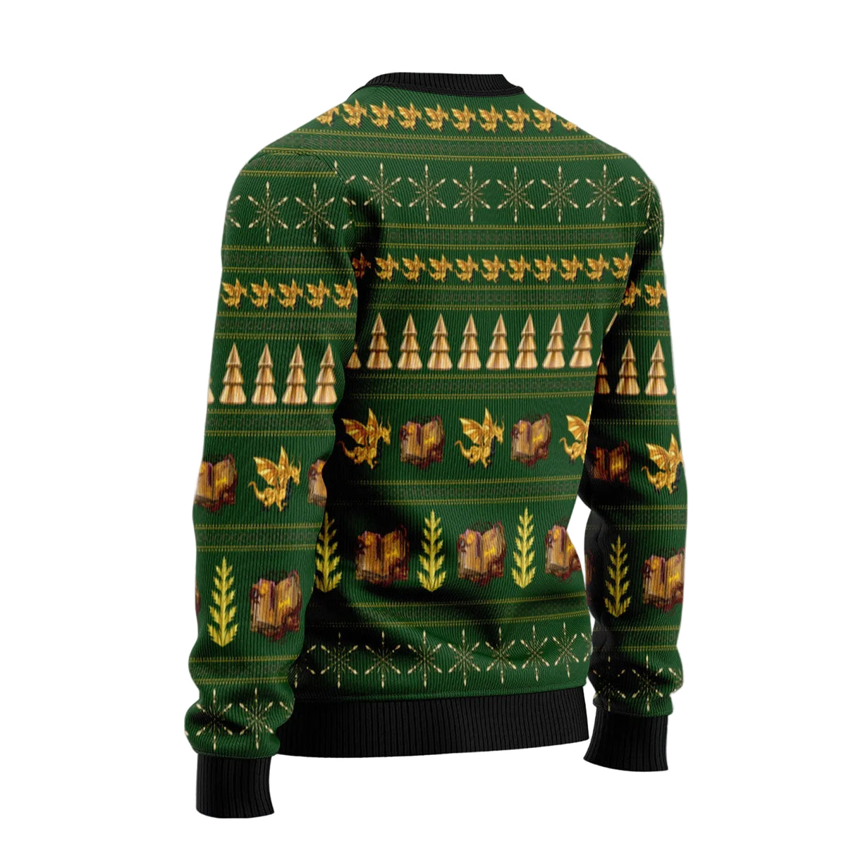 Book Dragon Ugly Christmas Sweater, Fantasy Dragon Bookworm Holiday Pullover for Readers and Book Lovers, Xmas Gifts