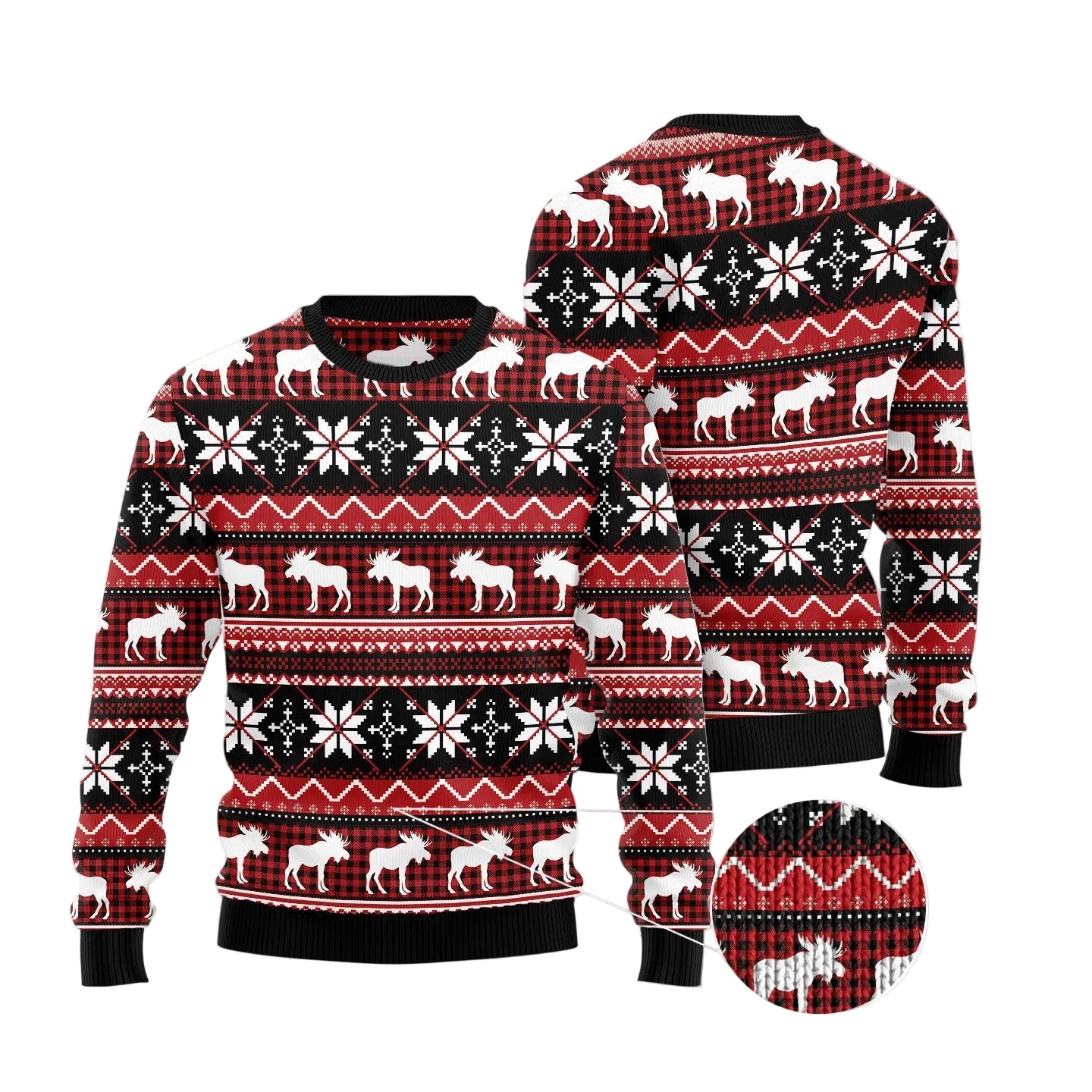Merry Christmoose Ugly Christmas Sweater, Unisex Holiday Party Outfit, Xmas Gift for Moose and Wildlife Lovers
