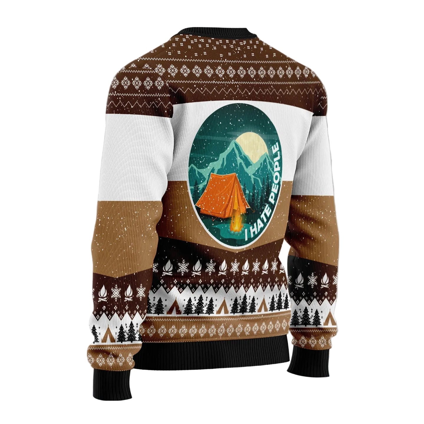 I Hate People Bear Ugly Christmas Sweater, Unisex Holiday Party Outfit, Gift for Bear and Sarcastic Quote Fans