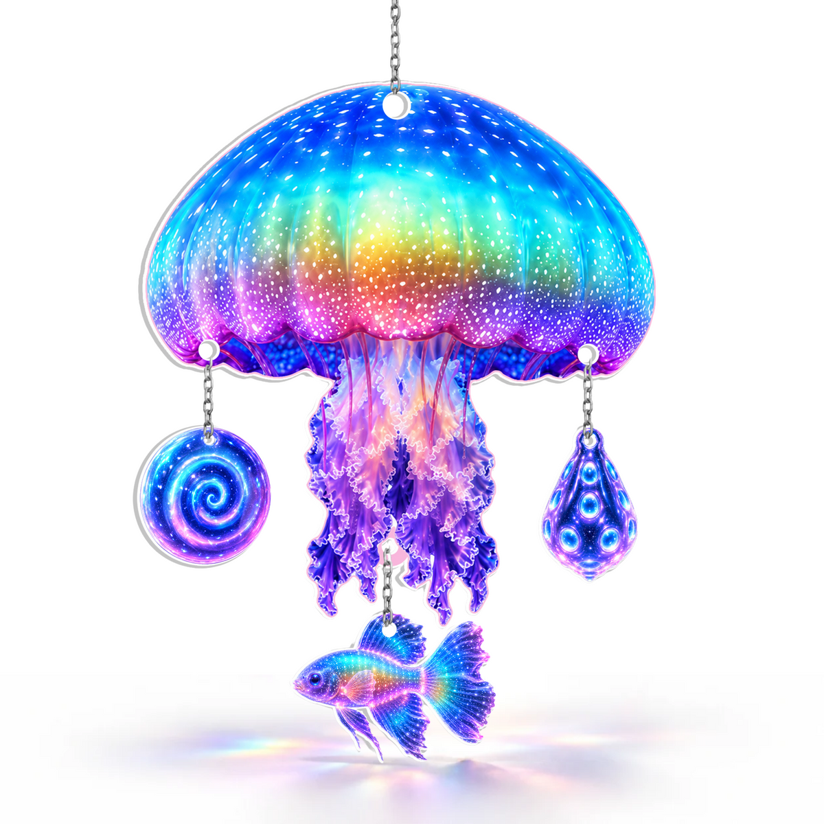 Jellyfish Christmas Ornament 2026, Jellyfish Ornaments for Christmas Tree, 1 Set 4pcs Jelly Fish Ornaments