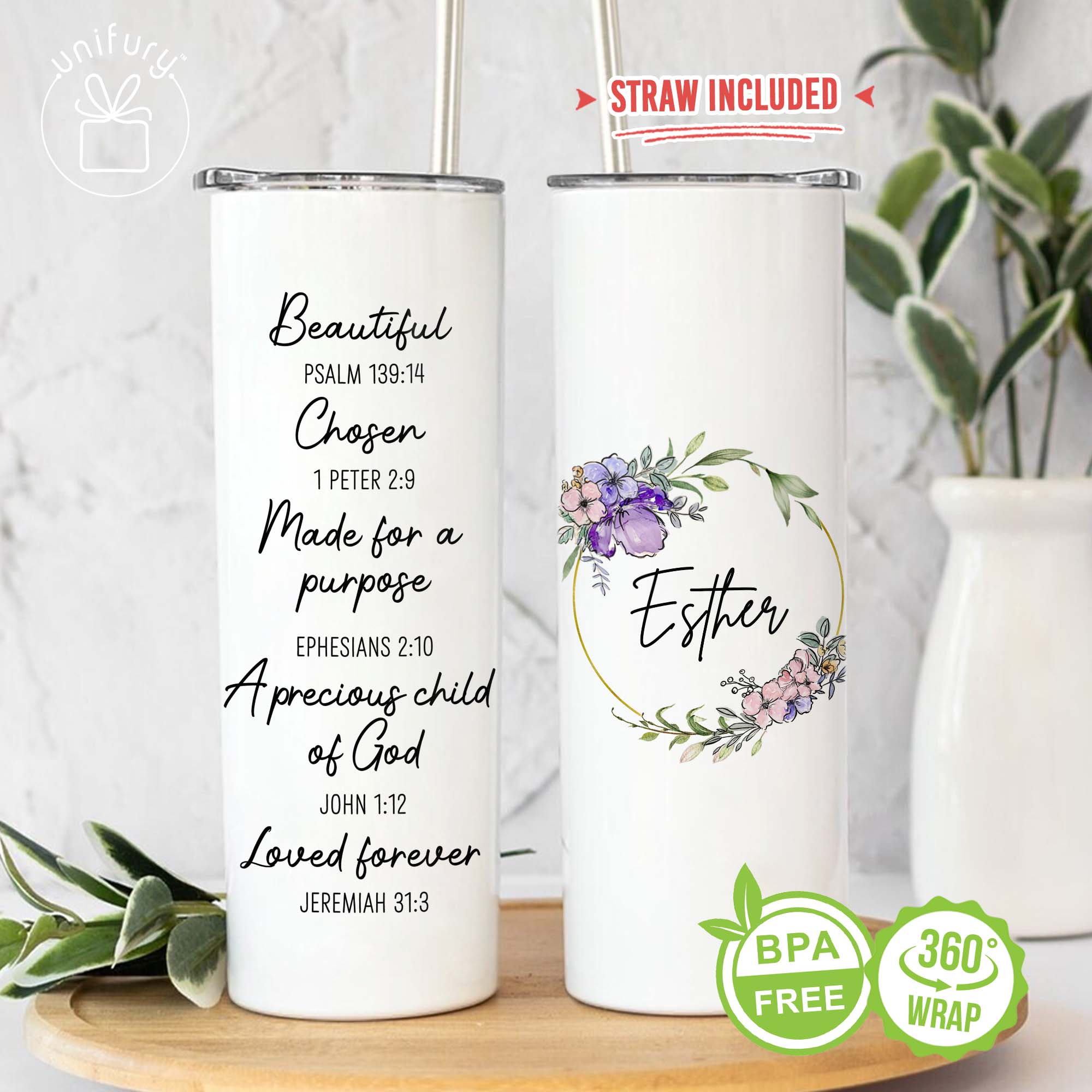 Personalized Christian Mugs For Women - Bible Verse Mug - Religious Tea Cup  - Unifury