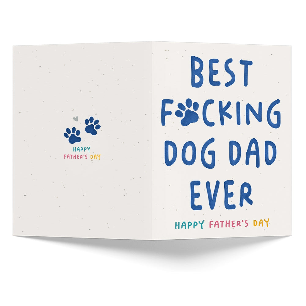 Personalized Dog Dad Folded Greeting Card - Best Dog Dad Ever - Thanks For Wipping My Ass And Stuff