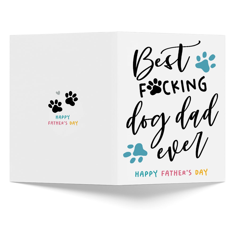 Personalized Dog Dad Folded Greeting Card - Best Dog Dad Ever - Thank You For Being My Daddy