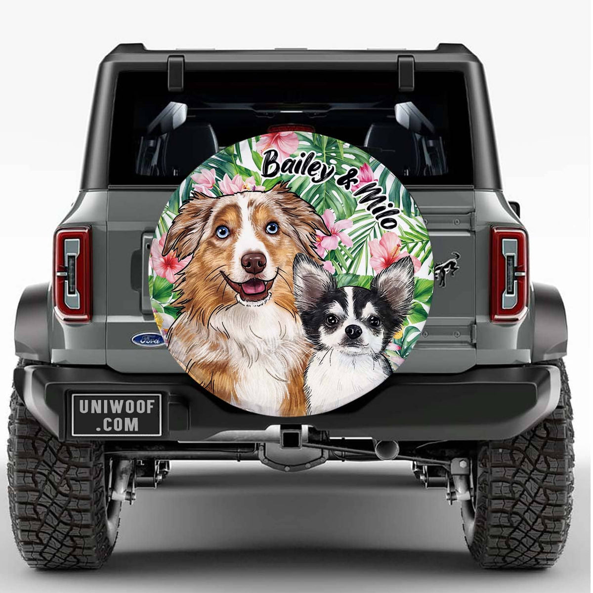 Summer Spare Tire Cover - Custom Dog Photo
