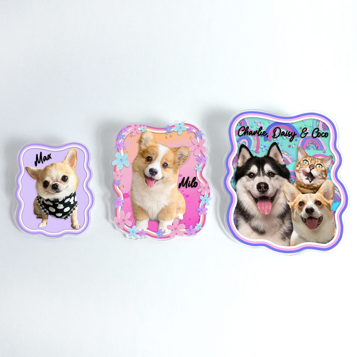 Pet Photo Boho Style Car Visor Clip