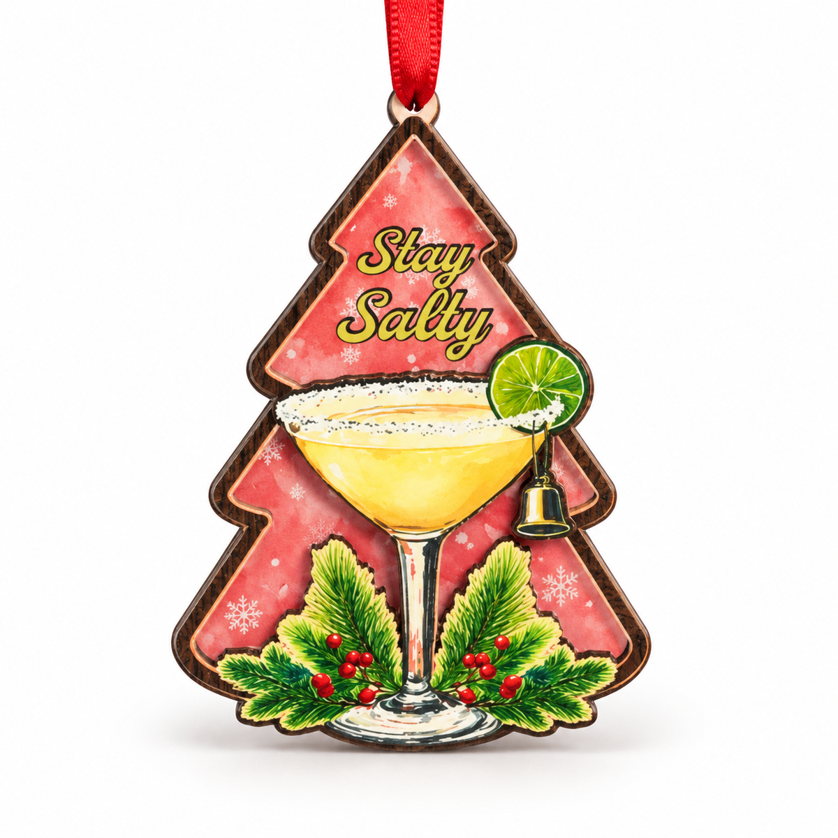 Margarita Christmas Ornament, Cocktail Christmas Tree and Bar Cart Decor, Margarita Gift for Cocktail Lovers