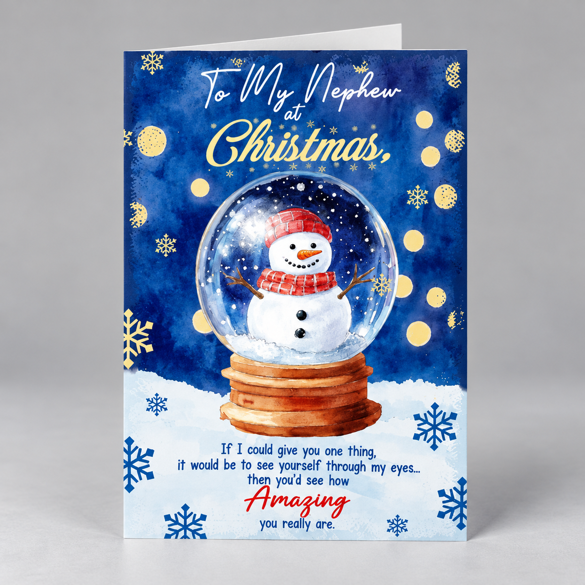 Christmas Card for Nephew with Premium Envelope – Heartfelt Holiday Greeting and Thoughtful Family Keepsake