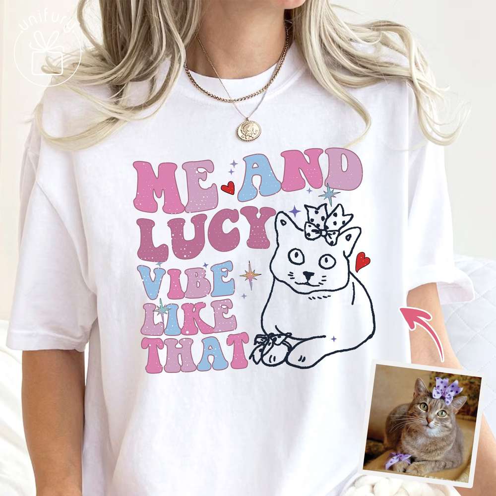 Vibe Like That Ugly Art Line T-shirt For Cat Lovers