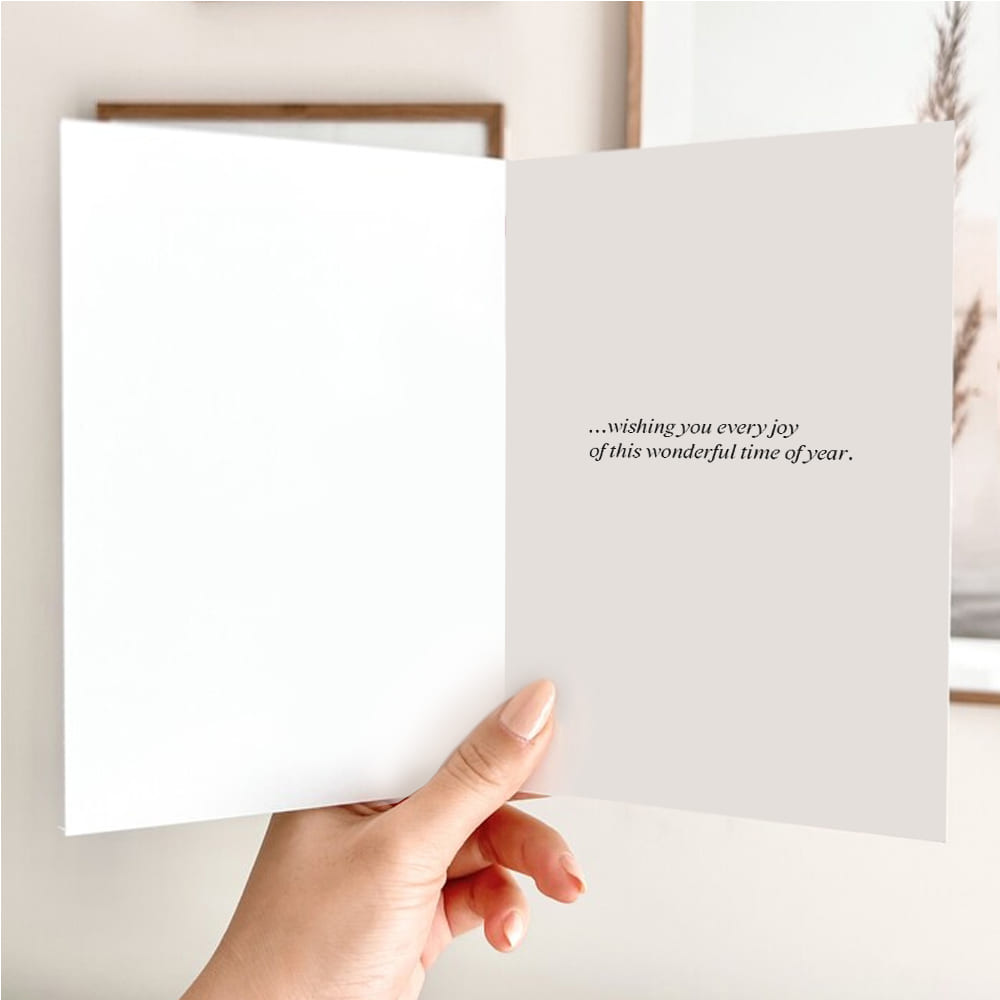 Merry Christmas Fireplace Folded Greeting Card