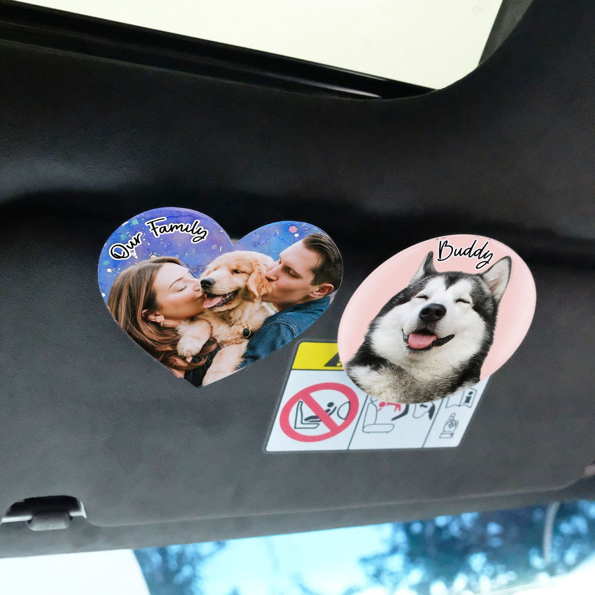 Custom Photo Acrylic Car Visor Clip