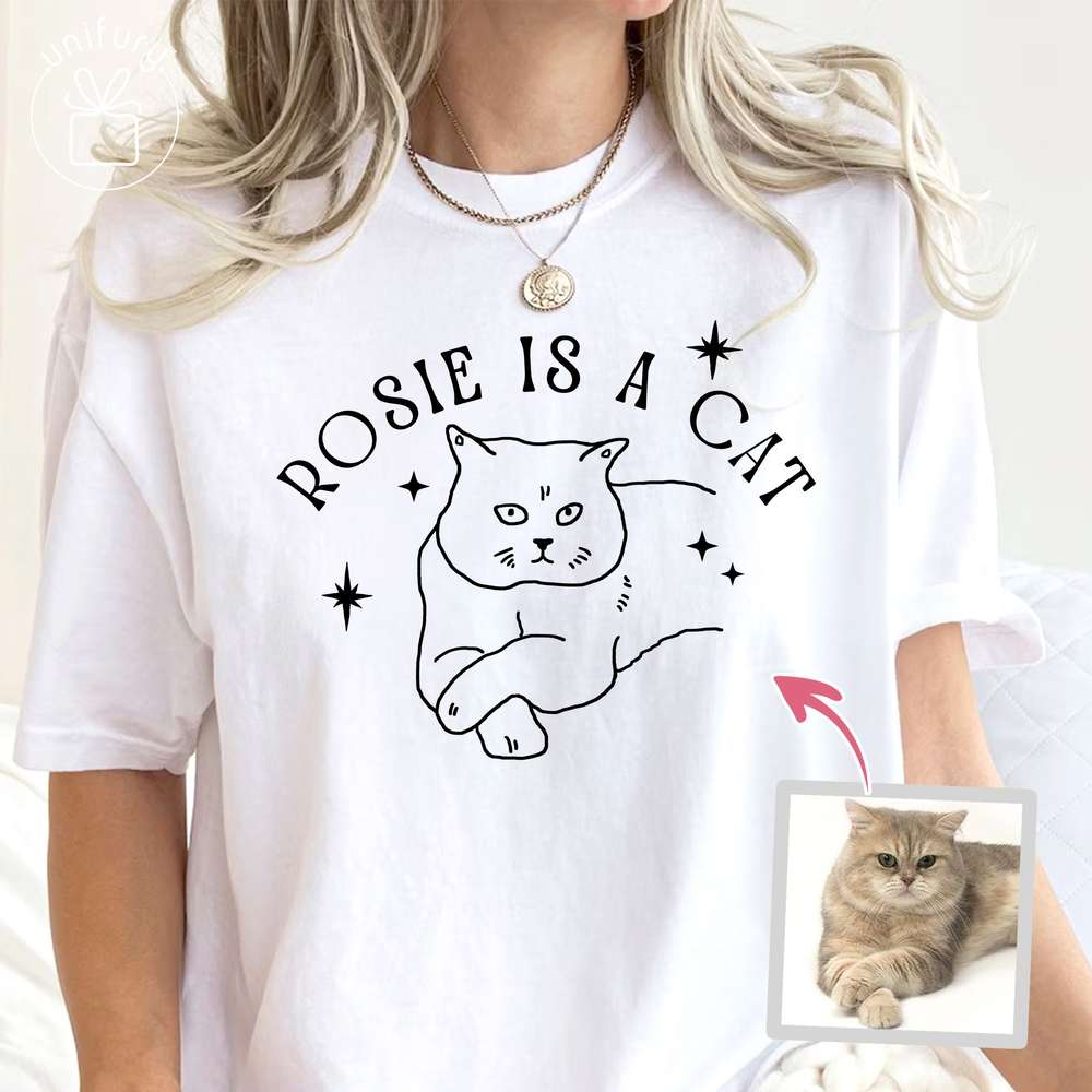 A Cat Ugly Art Line T-shirt For Cat Lovers
