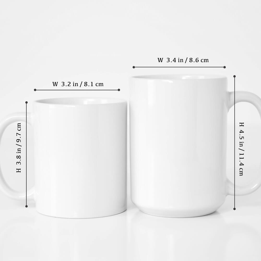 Custom Lineart Drawing Family Pet Portrait Ceramic Edge-to-Edge Mug - Christmas Mug For Family - Christmas Gift For Family
