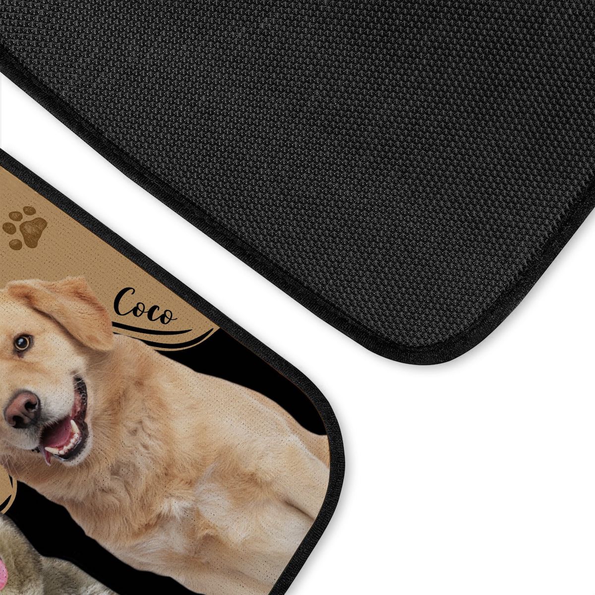 Custom Dog Photo Car Floor Mat - Custom Message - For Dog Mom Dog Dad, Car Lovers