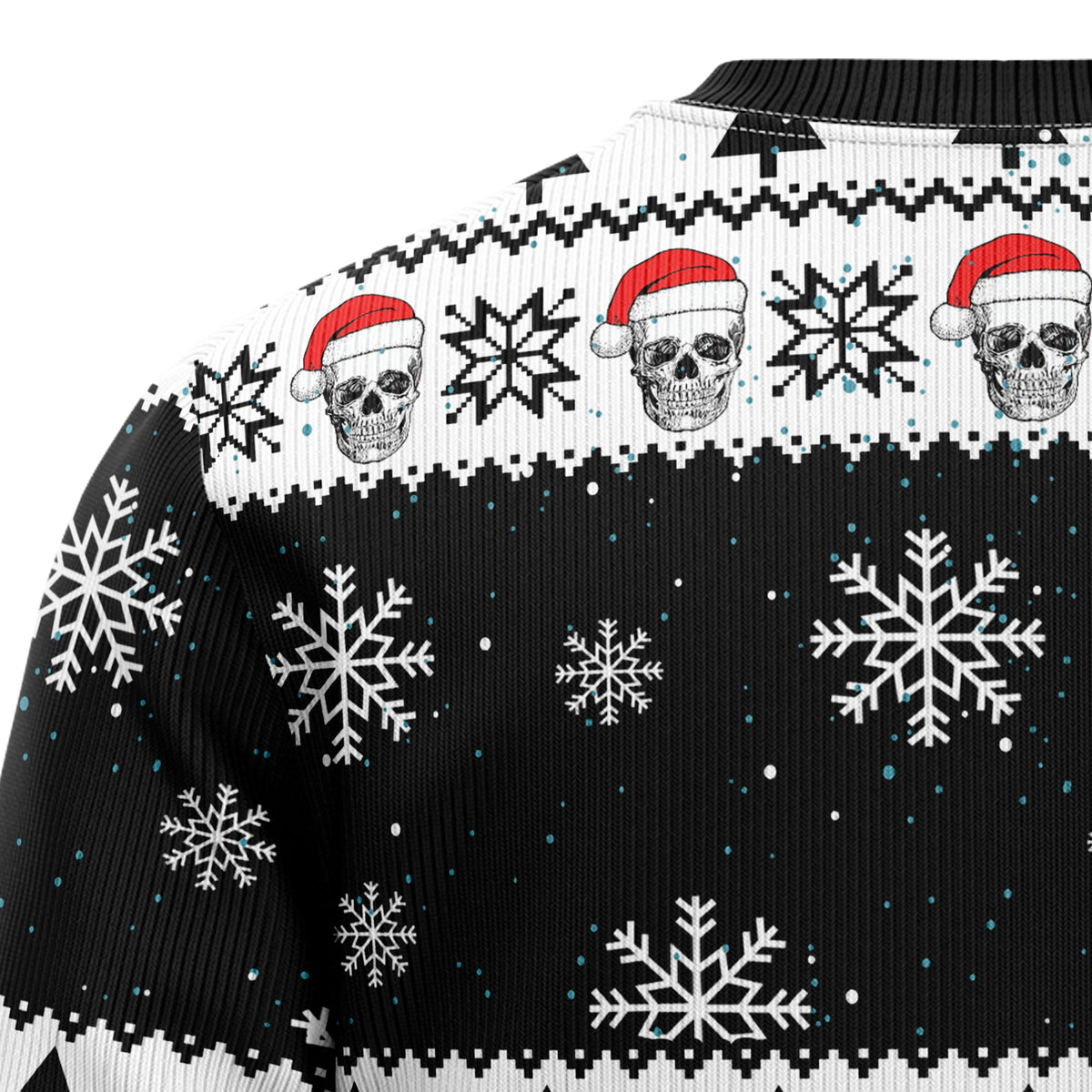 Skull Pine Tree Ugly Christmas Sweater, Gothic Christmas Sweater with Spooky Holiday Design, Funny Gift for Halloween and Xmas Fans