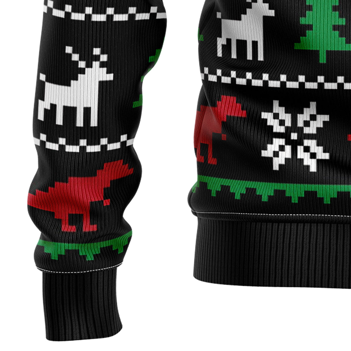 T-Rex Ugly Christmas Sweater, Dinosaur Christmas Sweater, Funny Holiday Sweater, Xmas Gift for Men and Women