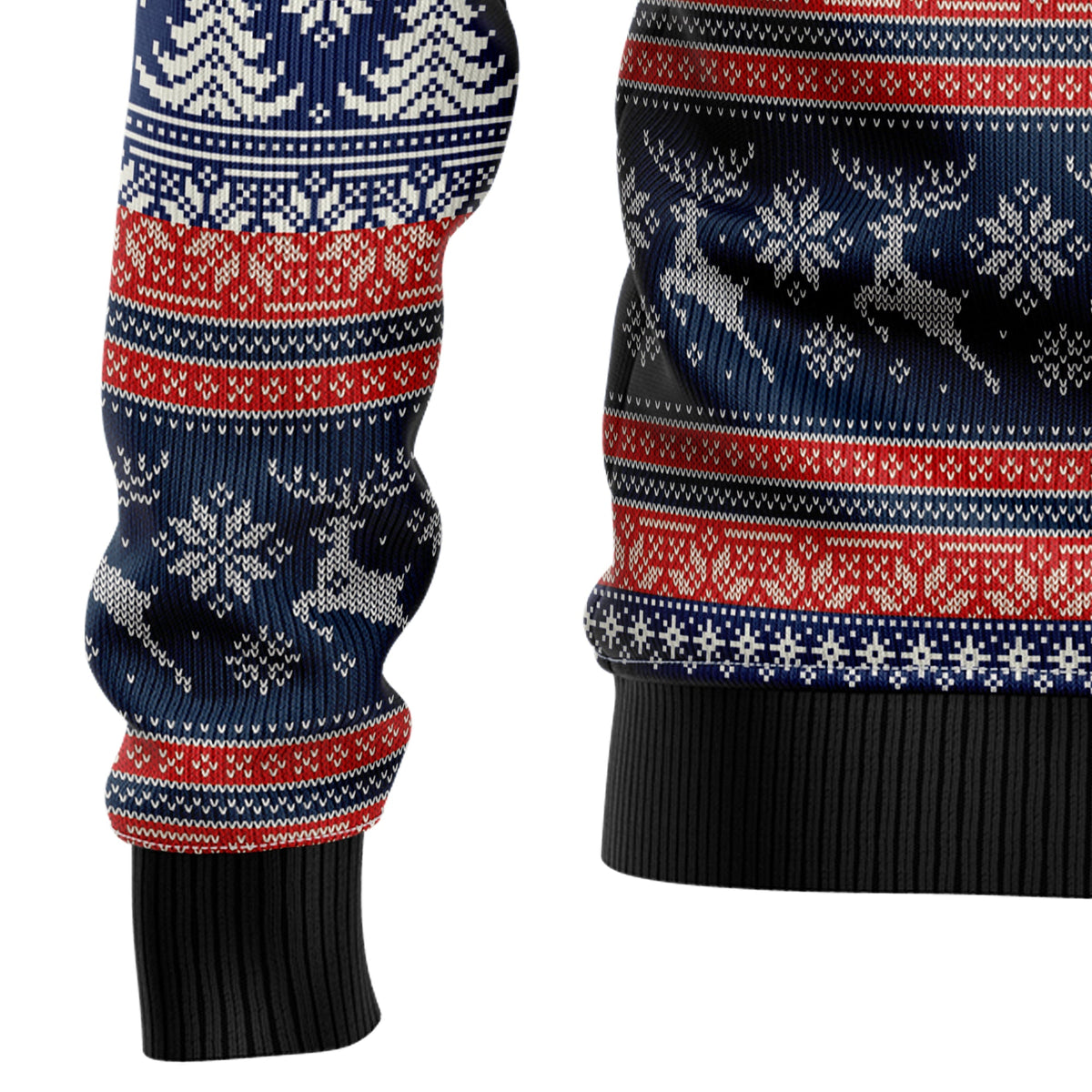 Drinking With Claus Ugly Christmas Sweater, Funny Santa Beer Christmas Sweater for Adults, Holiday Party Gift for Friends and Family