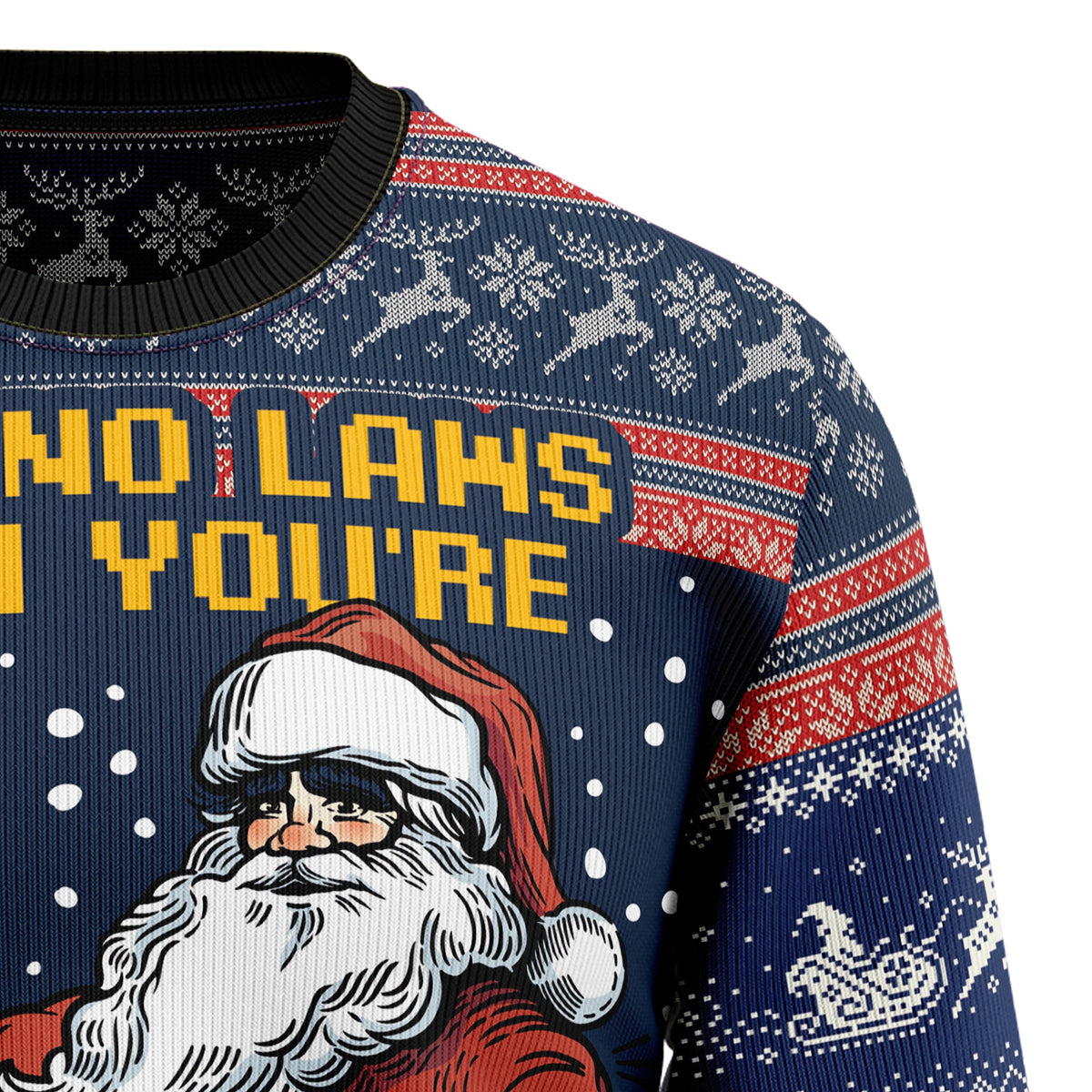 Drinking With Claus Ugly Christmas Sweater, Funny Santa Beer Christmas Sweater for Adults, Holiday Party Gift for Friends and Family