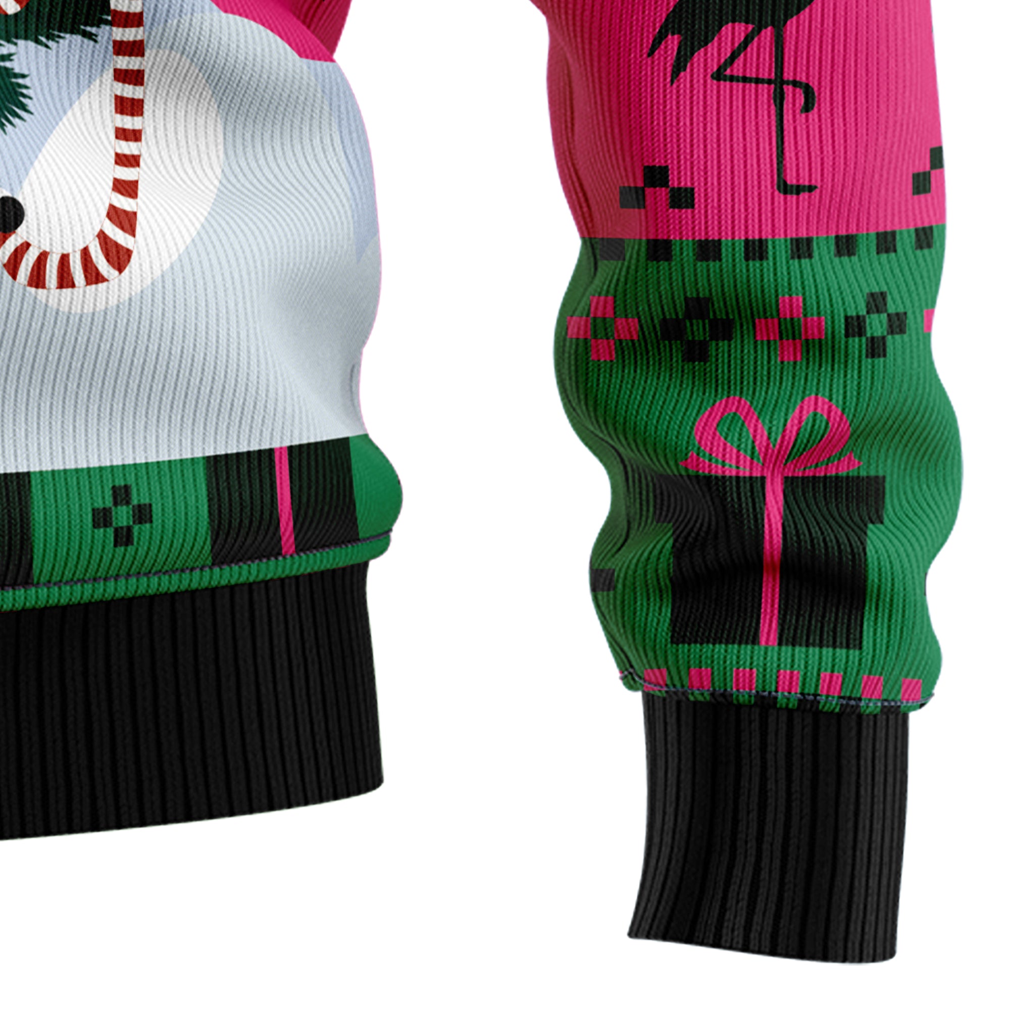 Flamingo Christmas Tree Ugly Christmas Sweater, Funny Tropical Holiday Sweater for Women, Unique Xmas Gift for Flamingo Lovers