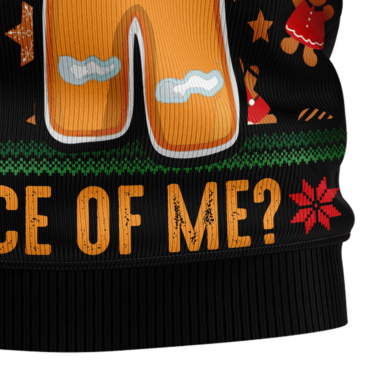 Gingerbread Man Ugly Christmas Sweater, Funny Christmas Cookie Sweater for Adults, Cute Holiday Party Outfit and Xmas Gift