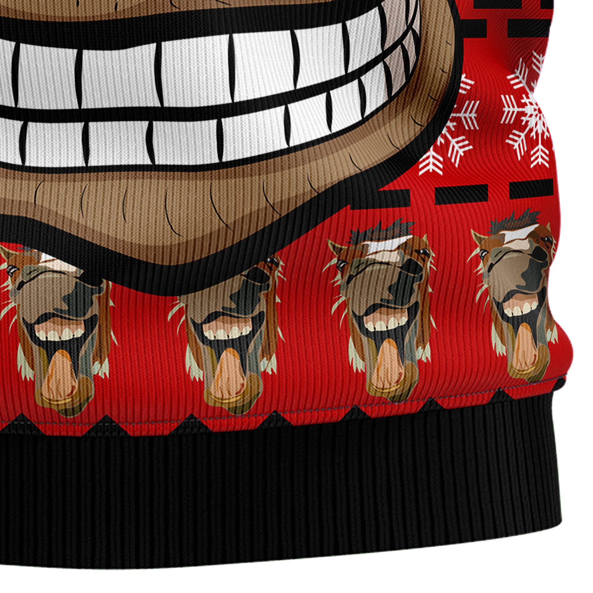 Funny Horse Christmas Ugly Christmas Sweater, Horse Lover Holiday Sweater, Equestrian Xmas Gift for Men Women