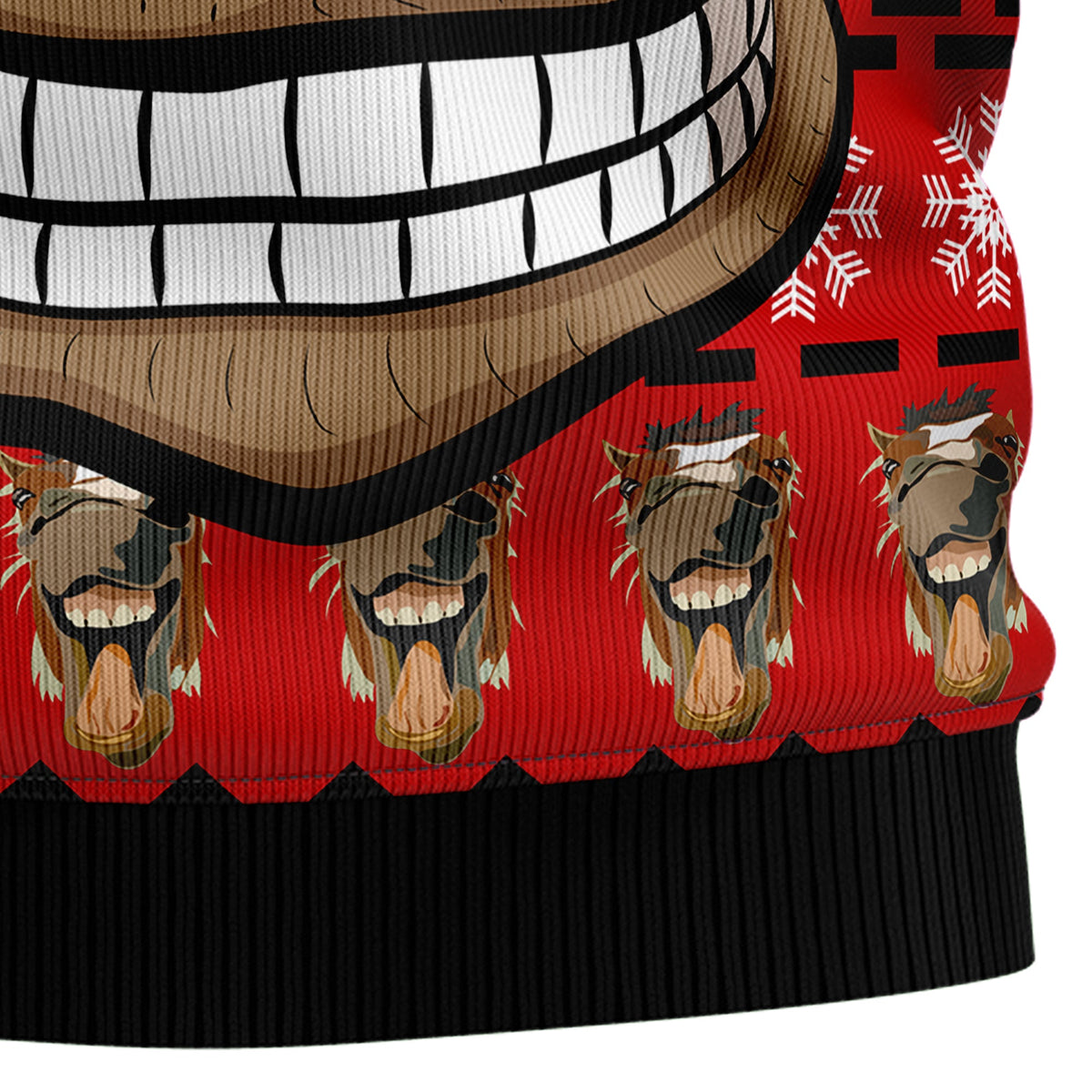 Funny Horse Christmas Ugly Christmas Sweater, Horse Lover Holiday Sweater, Equestrian Xmas Gift for Men Women