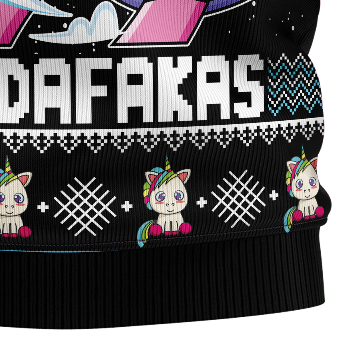 Unicorn Pew Pew Ugly Christmas Sweater, Funny Unicorn Christmas Sweater for Women Men, Cute Fantasy Holiday Gift for Unicorn Fans